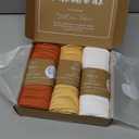 Bassinet Fitted Sheets 33x20 for Baby Beside Dreamer Bassinet & Bedside Sleeper - Buttery Soft, Premium Stretchy Jersey Knit Sheets - Burnt Orange+Mustard Yellow+ Gray, 3 Pack