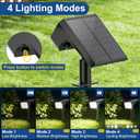 LANSOW 12 Pack Solar Spot Lights Outdoor Waterproof IP67, (90 LED/4 Modes) Solar Landscape Spotlights, 2-in-1 Solar Powered Flood Lights for Yard Garden Pathway Outside Tree, Auto ON/Off(Cool White)