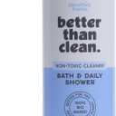 Bath & Daily Natural Shower Cleaner Concentrate - Plant-Based, Fragrance Free Cleaning Products - Hard Water Stain and Soap Scum Remover for Tub & Tile - 8oz Makes 4 Bottles
