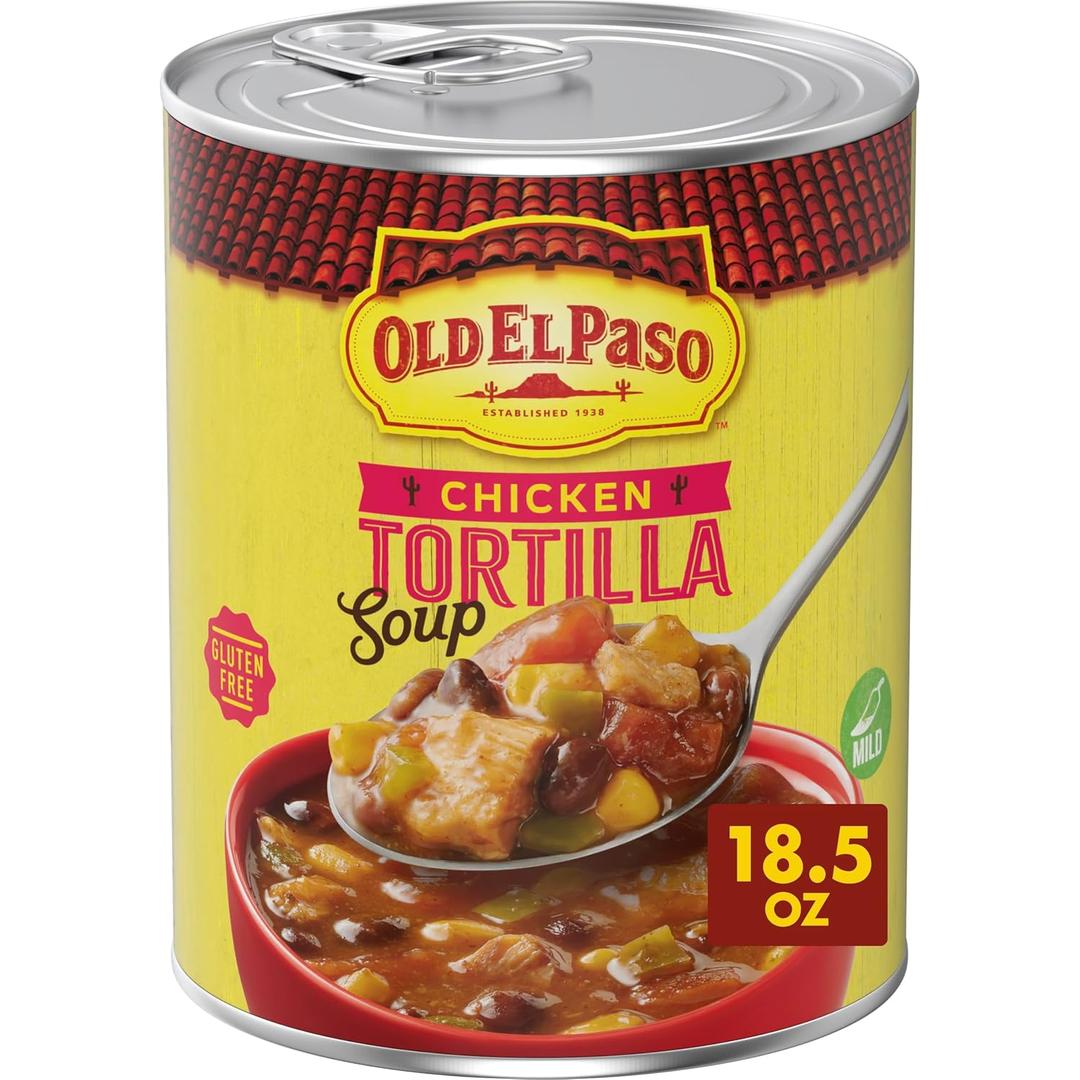 Old El Paso Chicken Tortilla Soup, Ready to Serve Canned Soup, 18.5 oz (EXP 07/05/26)