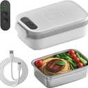 Niarrfi Cordless Electric Lunch Box for Adults, 14000mAh Rechargeable Heated Lunch Box, 1L Portable Food Warmer with Timer & Multi-Temp Settings for Office, Picnic, Camping, Car & Outdoor Use