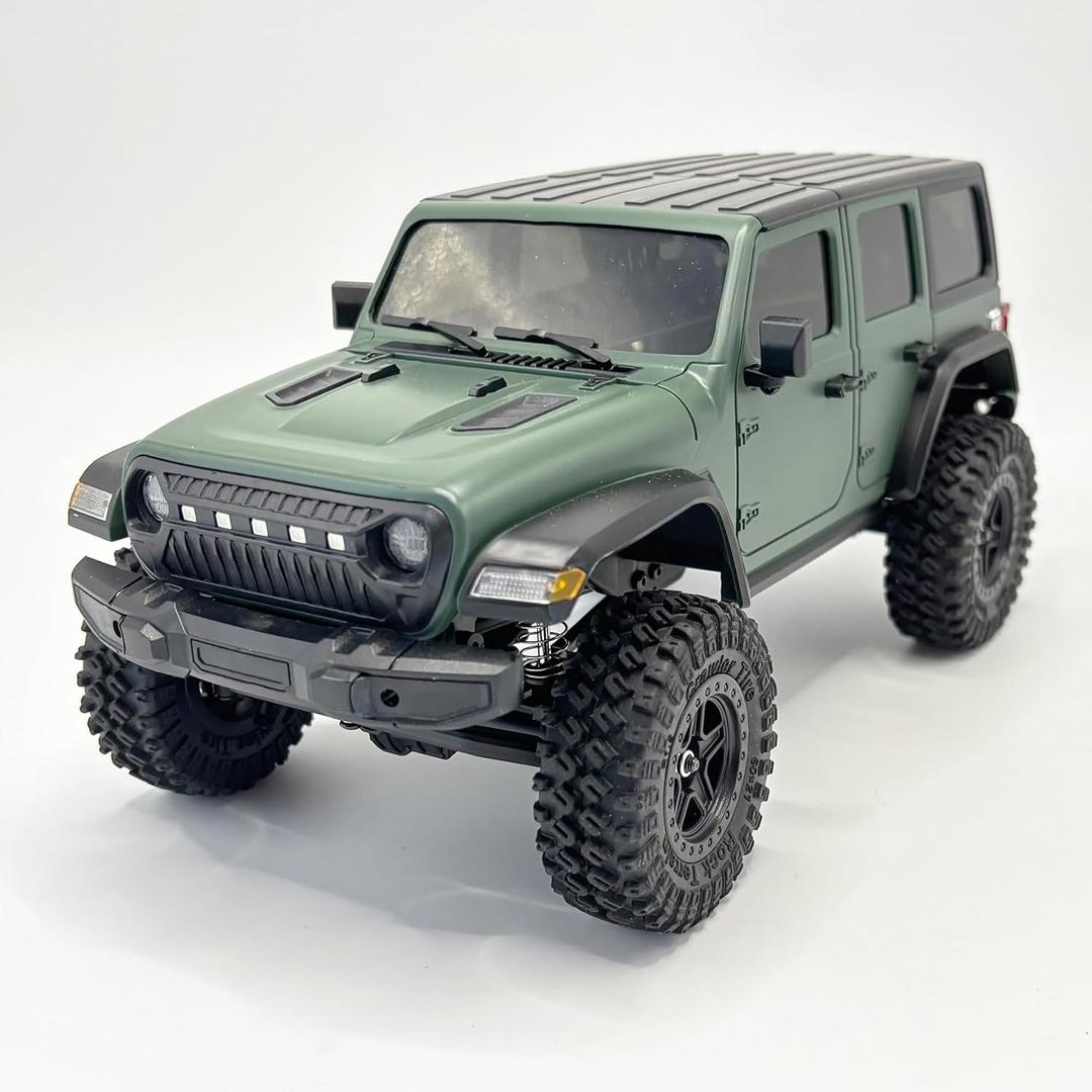 1/18 RC Crawler RC Jeep Remote Control Truck Off Road RC Rock Crawler 4x4 RTR All Terrain 370 Brushed Motor 2.4GHz Fully Proportional 3 Range Speed Upgrade Chassis Model Hobby Toy for Adult