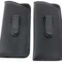 Hilco Soft Eyeglass Case, 2 Pack - Black, Vinyl with Plastic Flex Clip