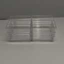 STORi SimpleSort 6-Piece Stackable Clear Drawer Organizer Set | 6" x 6" x 2" Square Trays | Small Makeup Vanity Storage Bins and Office Desk Drawer Dividers | Made in USA