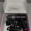 CODN Handheld Car Vacuum Portable Cordless 12000PA, 2 in 1 Handheld Vacuum Cleaner and Air Duster with Multi-Nozzles and LED Light, Mini Hand Held Vacuum Rechargeable for Home, Car, Office, Pet Hair (Black & Rose Red)