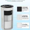 LV-H133 Replacement Filter only Compatible with LEVOIT LV-H133 Air Purifier, 3-in-1 Activated Carbon Pre-Filter, Part No. LV-H133-RF, White, 1 Pack