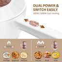 Bear Hot Pot Electric, 2L Multifunctional Portable Cooking Pot, 1000W Rapid Noodles Electric, Non-Stick Frying Pans for Steak, Egg, Ramen, Oatmeal With Dual Power Adjustment