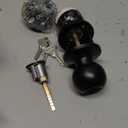 BESTTEN Keyed Alike Exterior Door Knob with Key Lock and Deadbolt, All Keyed Same, Matte Black Entry Door Knobs with Lock and Keys for Entrance and Front Door