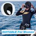 Jecery 2 Pcs Neoprene Diving Hood Thermal Wetsuit Hood Cap Swim Caps with Chin Straps Snorkeling Neoprene Surf Beanie 2.5 mm Diving Headgear for Men Women Sailing Water Sports, One Size