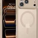 BENTOBEN Magnetic for iPhone 17 Pro Max Case, Upgraded [Full Camera Protection] [Compatible with Magsafe] Translucent Matte Phone Case iPhone 17 Pro Max Shockproof Protective Cases, Light Brown