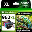 Starink Compatible 962XL Ink Cartridges Combo Pack, Replacement for HP 962XL Ink, Replacement for HP 962 Ink, Compatible with HP OfficeJet Pro 9010 9015 9018 9020 9025 Printers, 4 Pack, Latest Chip