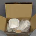 Rotary Cheese Grater with Handle - Vegetable Shredder with 5 Blades & Strong Suction Base, Round Slicer & Food Chopper for Kitchen (White)