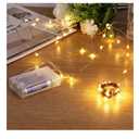 Sanniu Fairy Lights Battery Operated, 2 Packs Mini Battery Powered Copper Wire Starry String Lights for Christmas,Bedroom, Parties,Wedding,Indoor,Home Decoration (5m/16ft Warm White)