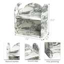 DUANYAN Marble Shelf Bathroom Counter Organizer and Storage 2-Tier White