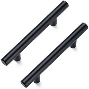Aegero 7  Pack Cabinet Pulls Matte Black Stainless Cabinet Handles, for Kitchen and Bathroom Cabinets, 5 Inch Length, 3 Inch Hole Center Aegero 7  Pack Cabinet Pulls Matte Black Stainless Cabinet Handles, for Kitchen and Bathroom Cabinets, 5 Inch Length, 3 Inch Hole Center