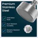 Swivel Shower Head for Vortex-Action Shower Filter Advanced Purification with Copper-Zinc KDF for Hard Water Reduces Chlorine & Heavy Metals Revitalizes Skin & Hair (Sprayer)