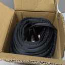 Lightweight Flat Garden Hose 50 FT, 3/4" GHT Flexible Water Hose, Kink Free & Durable 800D Fabric, Portable 50ft Garden Hose for Lawn, Yard, Car Wash