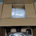 MOKATNG Bathroom Light Fixtures, 3-Light Matte Black Vanity Lights, Bathroom Lighting Fixtures Over Mirror with Flared White Fabric Shade, Modern Wall Sconces for Living Room Hallway