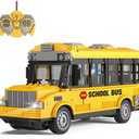 RC School Bus - Remote Control Car Vehicles, 2.4G Opening Doors City Buses Toy Classic Baby Vehicle, Remote Control Car with LED Lights School Bus Toy, Gift for Children Kids Boys Girls Age 3-6