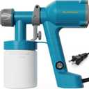 Tilswall Paint Sprayer,Upgraded Ultra-Light Electric Paint Spray Gun with 2 Nozzles & 4 Patterns Easy to Clean for Fences, Sheds, Walls, Ceilings, Furniture, Cabinets, Garden & DIY Blue