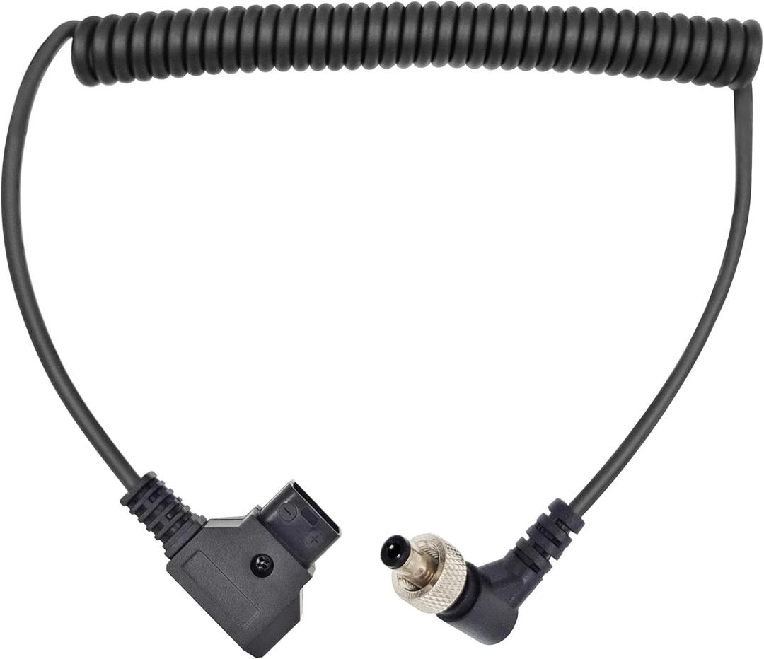 D-Tap to Locking DC 5.5 2.1mm Monitor Power Cable, Right Angle Cable Suitable for Atomos Ninja v Shogun Sony PIX-E7 PIX-E5 7 Touchscreen Hollyland Mars 400s, 40inch