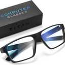 Titan Gaming Glasses, Blue Light Blocking, Night Driving Glasses for Men, Computer Protection, Gift for Gamers (Black)