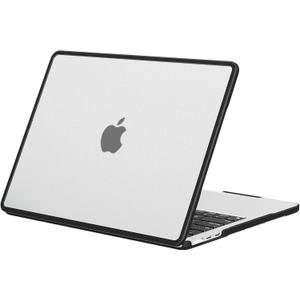 BlueSwan Anti-Cracking Hard Shell Case Compatible with MacBook Air 13 inch M4 M3 M2 2025 2024-2022 A3240 A3113 A2681, Soft TPU Bumper PC Base for Air 13.6 inch, Frosted Clear
