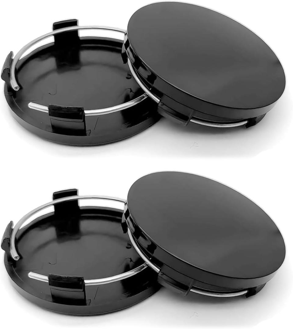 4PCS Car Wheel Center Caps, ABS Scratch-Resistant Wheel Hub Protective Covers, ID 60 mm OD 56 mm Snap-on Rim Hub Center Caps, Universal Vehicle Accessories (Black)