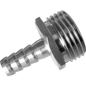 Beduan Stainless Steel Garden Hose Swivel Fitting 1/4" Barb x 3/4" GHT Male Thread Adapter Connector Garden Hose Repair with Hose Clamp