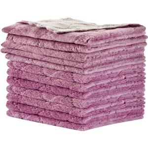 12PCS Kitchen Towels Dish Towels, Multipurpose Reusable Dish Cloths, Double-Sided Microfiber Cleaning Rags for Furniture, Car, Tea, Bowl, 10x 6 inch