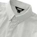 JOGAL Boys Long Sleeve Oxford Dress Shirts Casual Button Down Shirts Striped Tops for 6-14 Years (Green)