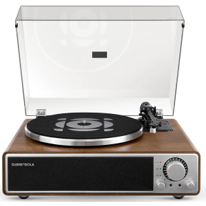 ONE-Q All-in-one Vinyl Record Player with Bluetooth 5.4, HiFi Turntable Built-in Speakers, Phono Preamp, AT-3600L Cartridge, 33/45 RPM, Auto Off