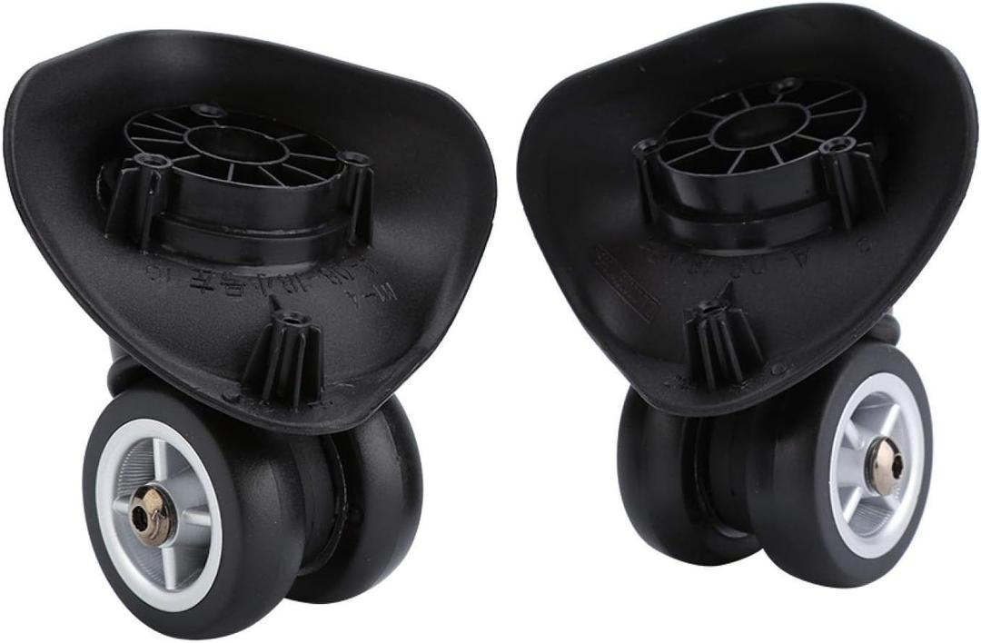 Alomejor 2pz Suitcase Wheel Luggage Wheel Replacement Per Valigia Trolley Right and Left