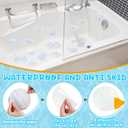 Fullhawl 30 Pcs Clear Bubble Non Slip Bathtub Stickers Colorful Bubble Anti Slip Shower Stickers Shower Floor Nonslip Sticker Applique Adhesive Decals Treads with Scraper for Bathtub Bathroom Floor