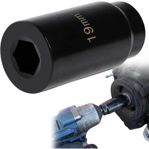 Harmonic Balancer Socket Tool 77080 for Honda 19mm Crank Bolt Socket, 3 Times Momentum Power of Standard Impact Sockets, Deep Counter-Weighted Design Increased Torque