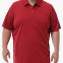 Idtswch Men's Big and Tall Polo Shirts UPF 50+ Casual Work Quick Dry Short Sleeve Collared Golf Shirt 4XL