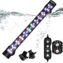 SEAOURA Submersible Aquarium Light for 12 to 23 Inch Fish Tank, 24/7 Cycle Fish Tank Light with Timer, Aquarium Plant Light with Full Spectrum+7 Single Colors, Auto On/Off, Adjustable Brightness (11 Inch length)