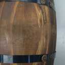 2 Pcs Wood Barrel Vase 6" x 5" Rustic Wooden Flower Vase Planter for Wedding Reception, Home Indoor Outdoor Garden, Kitchen, Party Table Decoration