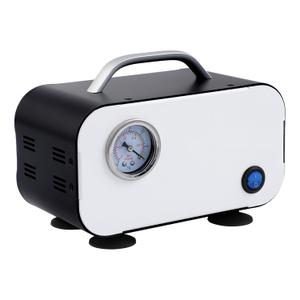 Creahub Laboratory Vacuum Pump 10L/min Portable Oilless Diaphragm Vacuum Filtration with Rubber Tube Positive and Negative Pressure, 110V-220V