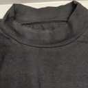 Qirno Womens Mock Neck Puff Long Sleeve Tops Casual Loose Solid Basic T Shirt Button Cuffs Pullovers Shirts Blouse M