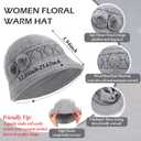 Women Beanie Hat Scarf Gloves Socks Winter Set, Warm Fleece Lined Hat Knit Scarf Touchscreen Gloves Socks 4 Gift Set (Gray)