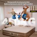 Naturehike Air Mattress Compact King with Built in Pump, 15" Raise Blow Up Luxury Mattress, 992 lbs Max Support, Fast 2Mins Portable Colchone Inflable Mattress, Cordless Air Bed for Home & Camping