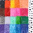 Poen 2000 Pcs Pom Poms with Wiggle Eyes 1 Inch Colorful Pompoms Fuzzy Balls for DIY Creative Crafts Decorations Project