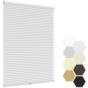Amazon.com: LazBlinds No Tools No Drill Cordless Cellular Shades, Light Filtering Honeycomb Shades Pleated Blinds for Window Size 21" W x 48" H, White : Home & Kitchen