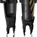 adidas Unisex-Adult Tiro Soft Ground Match Shin Guards (Small, Black/Gold Metallic/White)