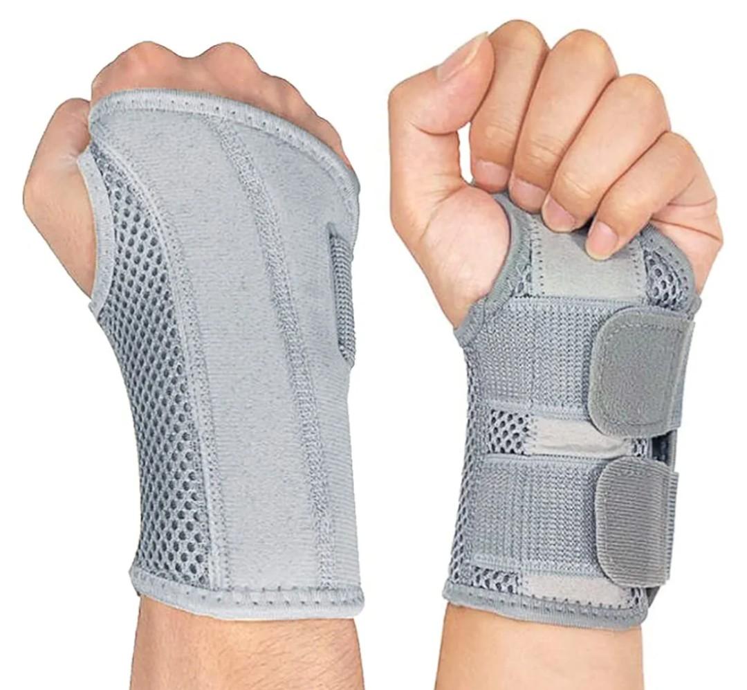 NuCamper Wrist Brace Carpal Tunnel Right Left Hand for Men Women Pain Relief, Night Wrist Sleep Supports Splints Arm Stabilizer with Compression Sleeve Adjustable Straps,for Tendonitis Arthritis