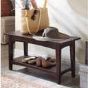 Alaterre Furniture Shaker Cottage Shoe Storage Bench, Espresso, 36”W x 18”H, 36" x 14" x 18"