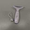 7 Color Galvanic Machines - Red Light Therapy for Face and Neck, Face Massager Tool for Wrinkles, Double Chin, Vibrating Facial Massager with Thermals, White