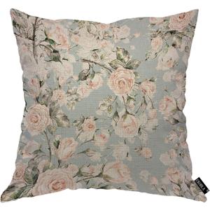 EKOBLA Watercolor Rose Throw Pillow Cover Vintage Flower Bud Garden Plants Elegance Botanical Cozy Square Cushion Case for Men Women Boys Girls Room Home Decor Cotton Linen 18x18 Inch (Multi-a241)
