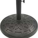 T&Jero 29 lb Round Heavy Duty Patio Market Table Umbrella Base Stand Weight for Outdoor, Black